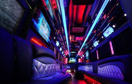 32 Passenger Party Bus – interior
