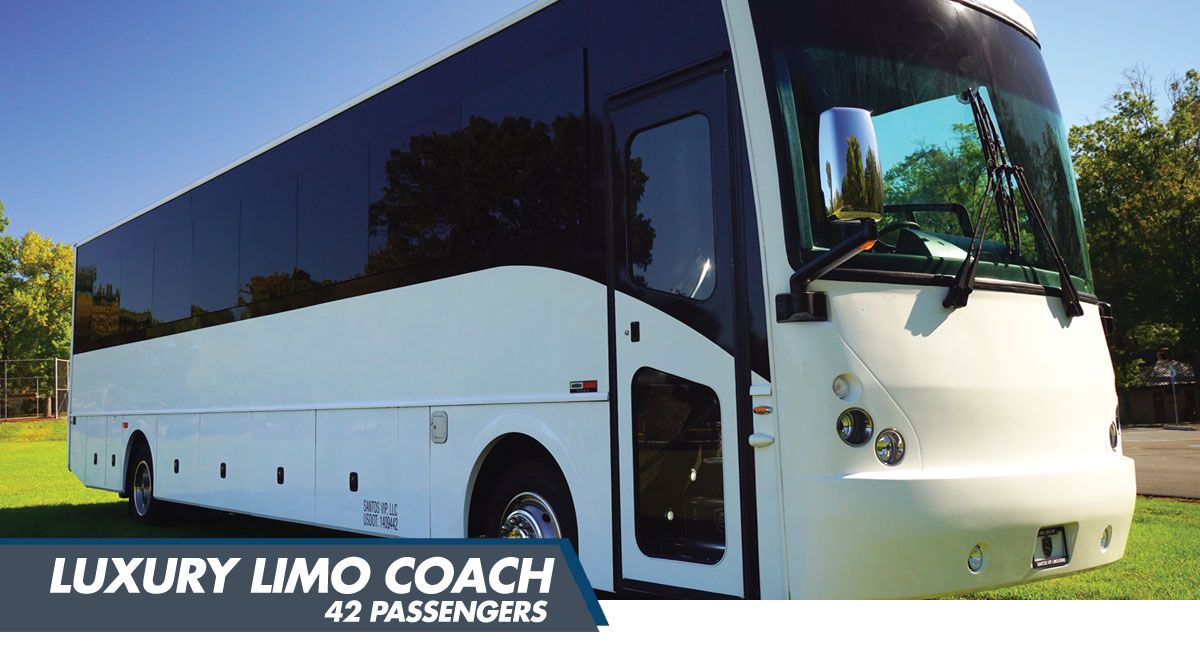 New Jersey Wedding Luxury Bus 42 Passenger Limo Coach Party Bus